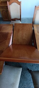 Rustikální jídelní set, stůl, židle, křesla, masív - 5