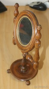 Staré drevené zrkadielko - toaletka - 5