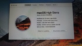 Predám Apple MacBook Air 11 A1370 SSD 120GB RAM 2GB - 5