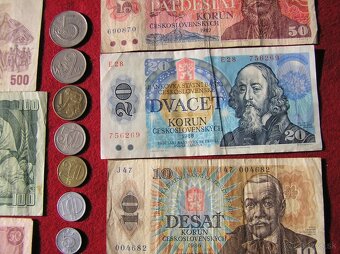 ZOSTAVA STARÝCH ČESKOSLOVENSKÝCH_BANKOVIEK a MINCÍ - 5