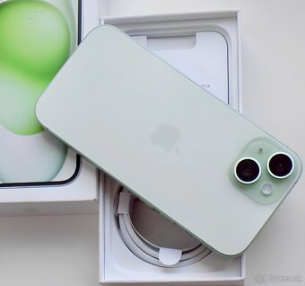iPhone 15 Green BATERIE 100% TOP - 5