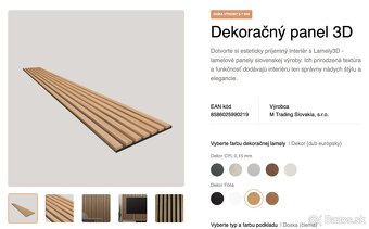 Predam dekoracny lamelovy panel, 2650 × 300 × 4 mm - 5
