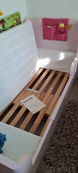 Predám detskú posteľ IKEA Busunge Ružová - 5