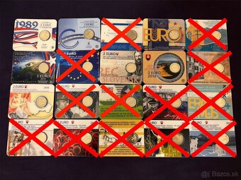 Mincové kartičky - coincards - Slovensko - takmer komplet - 5