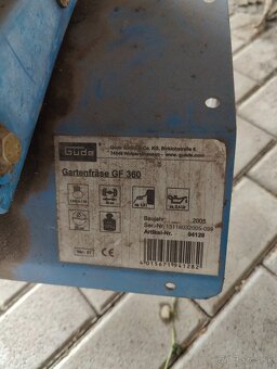 Predám rotovátor Güde GF 360 - 5
