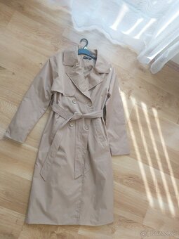 Hnedý trench coat × S - 5