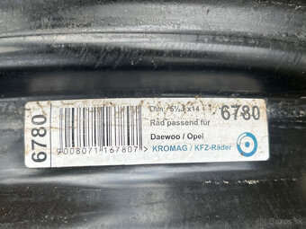 Disky Opel/ Daewoo/ Chevrolet 4x100 R14 - 5