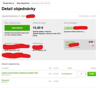 Dvojitý snímač teploty chladiacej kvapaliny - 5