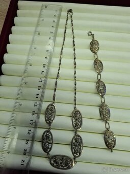 Strieborná sada šperkov - náhrdelník a náramok - 5