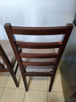 Jedálenské stoličky - orech/hnedá 3ks - 5