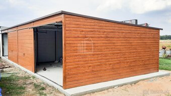Plechová garáž 12m široká, DOVOZ A MONTÁŽ ZADARMO - 5
