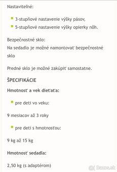 Predná detská sedačka na bicykel Bobike - 5