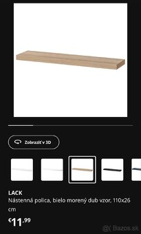 Stôl Ikea Linnmon/Adils + polica Lack - 5