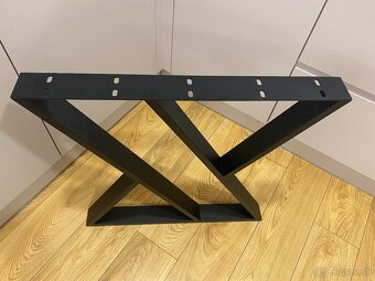 Stolové nohy, kovové v tvare Z čierne 2 ks - 5