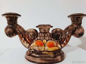 Keramické retro masívne svietniky - 5