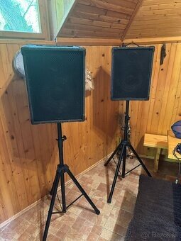 Predámdva reproboxy 300W, 8 ohmov + hliníkové stojany - 5