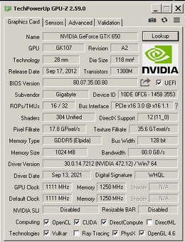 Gigabyte GeForce GV-N650OC-1G - 5