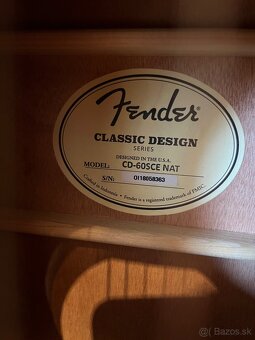 Elektroakustická gitara Fender CD-60SCE - 5