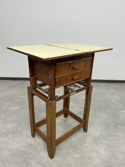 Vintage maliarsky výškovo nastaviteľný stojan / stolík - 5