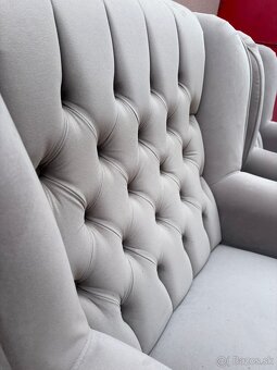 Elegantné kreslá 2ks + taburet - 5