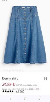 Riflová sukňa veľ.36 - 5