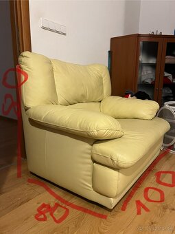 Predám pohodlné kožené kreslá vo veľmi dobrom stave (2ks) - 5