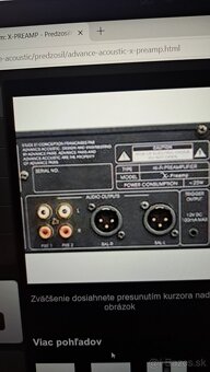 predám high-end zostavu Advance acoustic - 5