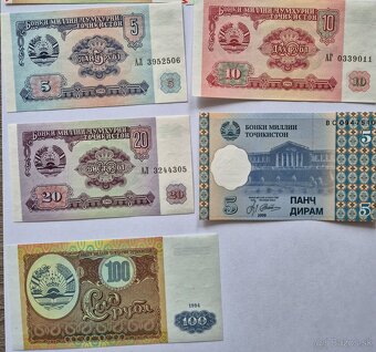 Predám bankovky Kazachstan,Kyrgistán,Tadžigistán,Tukmenistan - 5