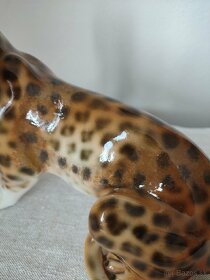 Royal dux porcelánová soška leopard - 5