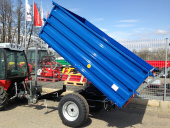 Vlečka za traktor nebo malotraktor, nájazdová brzda - 3 tuny - 5