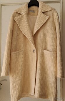 Kremovy kabatik 40 vlna Trucco - 5