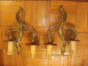 Pár - 2ks, elegantné francúzke nástenné lampy - 5