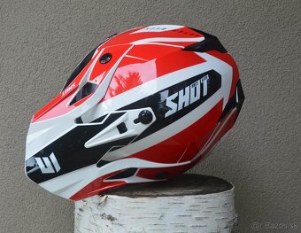 MX detská juniorská prilba helma okuliare shot červená - 5