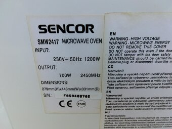 Mikrovlnka Sencor SMW 2417 - 5