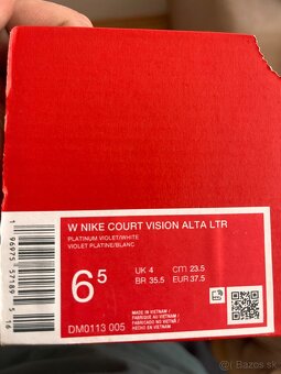 Nike Sneakersy Court Vision Alta Ltr DM0113-005 Fialová - 5