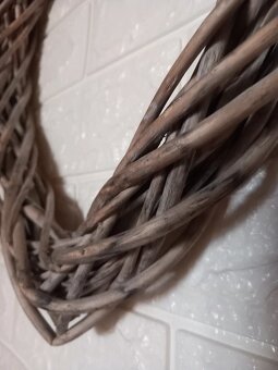 Veľké závesné drevené srdce 36x36 cm - 5