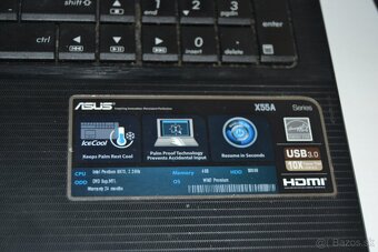 Notebook Asus X55A 15,6", Intel B830 1,8gHz, 4GB RAM, 256GB - 5