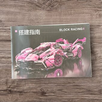 Fashion Pink stavebnica športového auta v ružovej farbe - 5