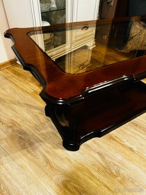 Luxusny rustikalny drevo/ masiv konferencny stolik - 5