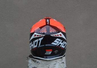 SHOT oranžová fluo CARBON Kevlar Fiber prilba okuliare - 5