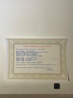 Andy Warhol "Sam" Limitovaná edícia_Certifikát - 5