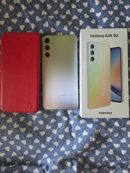 Samsung A34 5g duos silver v dobrom stave - 5