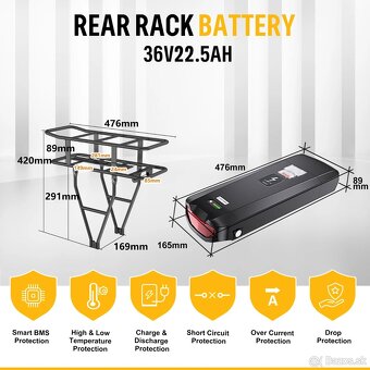 Nepoužitá Batéria na e-bike 36V 22.5AH SET - 5