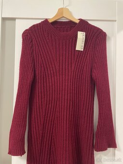 Dámske tmavočervené šaty - 5