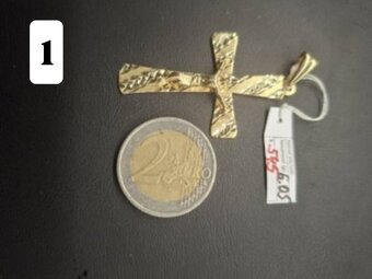 Zlatý- prívesok-krížik ZNIŽENIE CIEN o 5-7% ZLATO 585 - 5