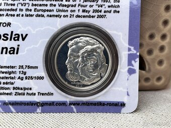 Ronai Coincard 2 euro Slovakia VISEGRAD + STRIEBORNÝ ŽETÓN - 5