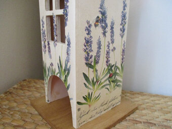 Drevený zásobník na čaj,levanduľa - 5