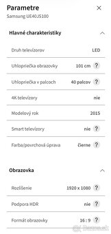 Televízor Samsung UE40J5100 - 5