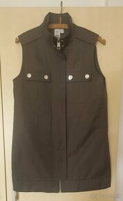 Khaki sako, tmavá khaki vesta - 5
