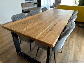 Dubový jedálenský stôl, masív 220cm x 90cm - 5